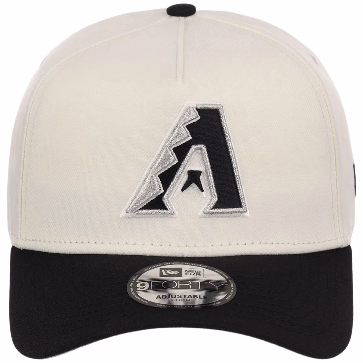 Arizona Diamondbacks MLB Chrome x Black FASHION CORE New Era 9FORTY A-Frame detail view