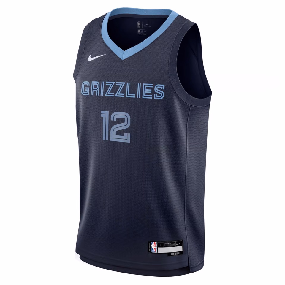 Ja Morant #12 Memphis Grizzlies Nike Swingman NBA Jersey Navy (YOUTH) view 2
