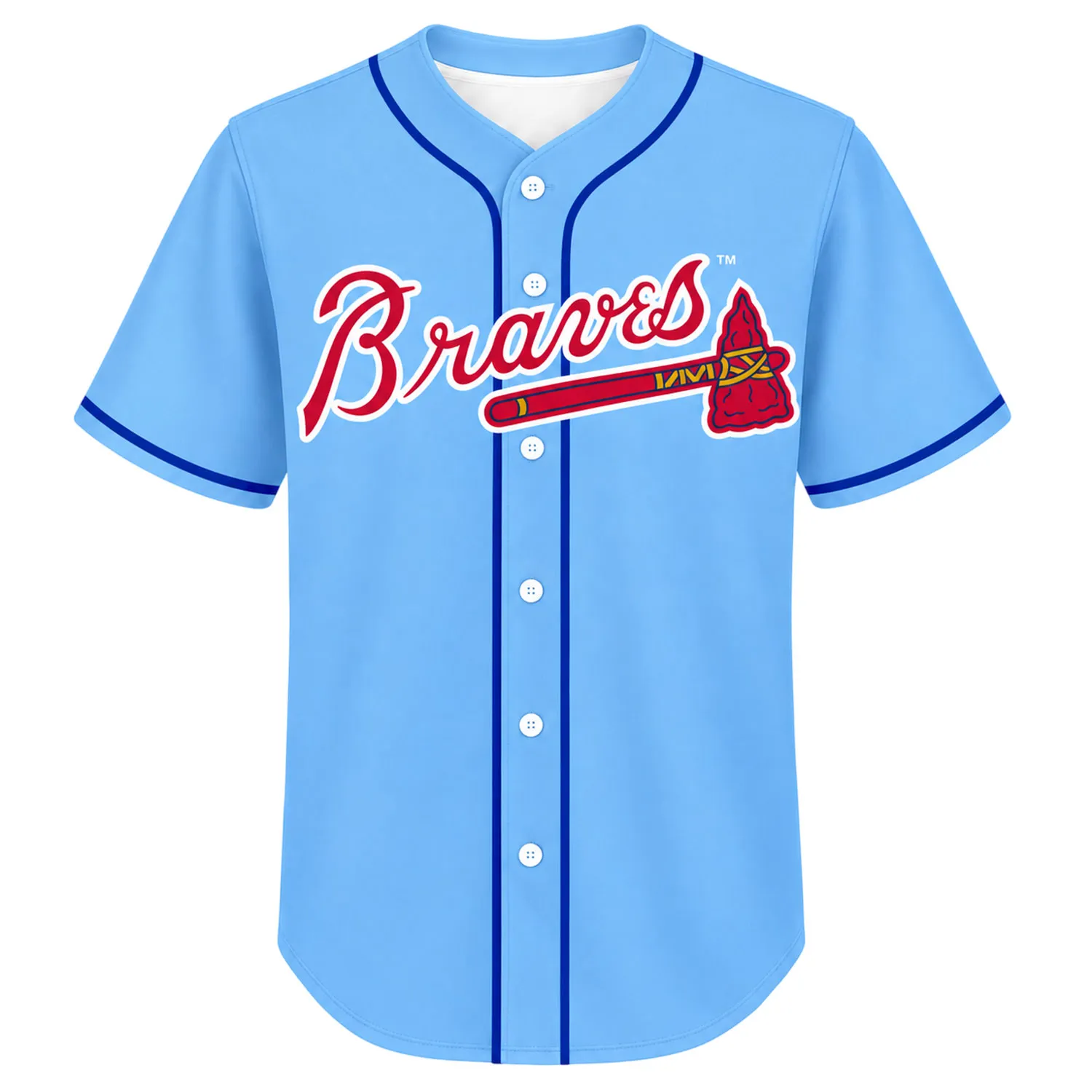 Braves Blue Jersey – Vibrant Atlanta Custom Style