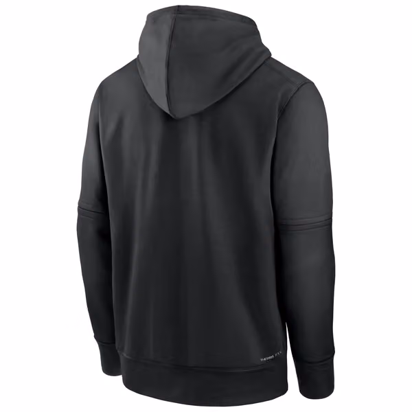 Pittsburgh Pirates 2024 MLB Authentic Practice Nike Therma Hoodie Black view 2