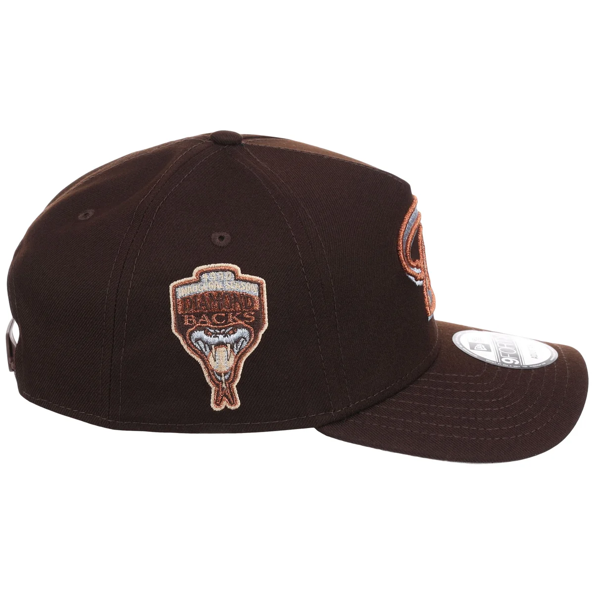 Arizona Diamondbacks MLB Frosted Bark New Era 9FORTY A-Frame detail view