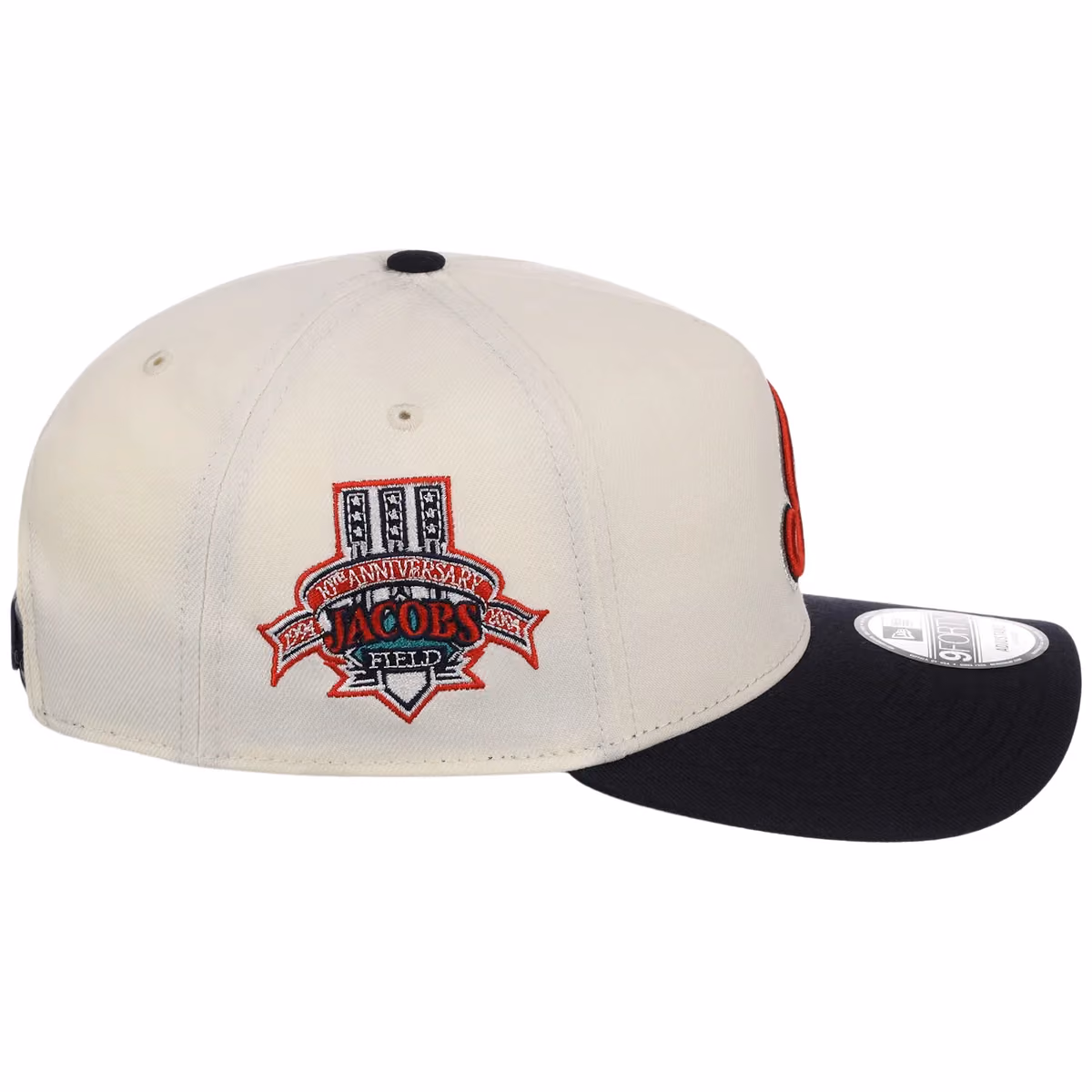 Cleveland Indians MLB Chrome OTC New Era 9FORTY A-Frame detail view