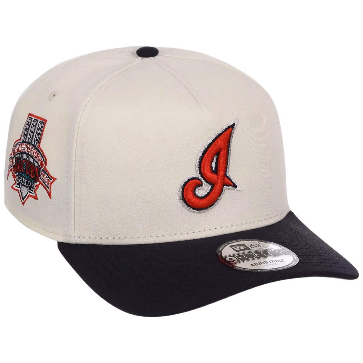 Cleveland Indians MLB Chrome OTC New Era 9FORTY A-Frame front view