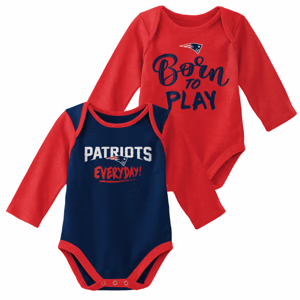 New England Patriots Born to Play NFL Baby Bodysuit Set (2-Piece) view 1