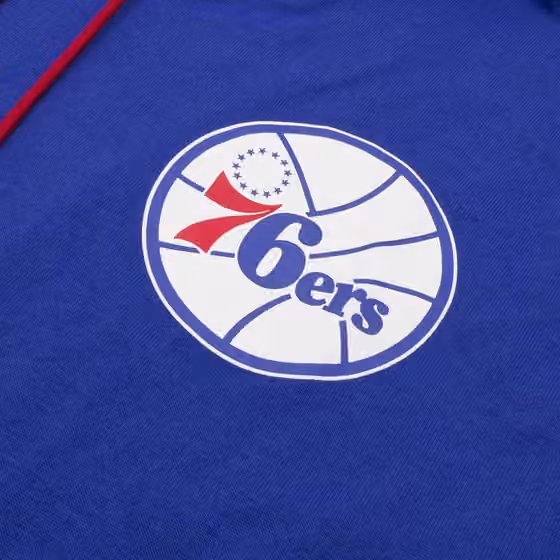 Philadelphia 76ers Split Mitchell & Ness Short Sleeve NBA Hoodie view 3