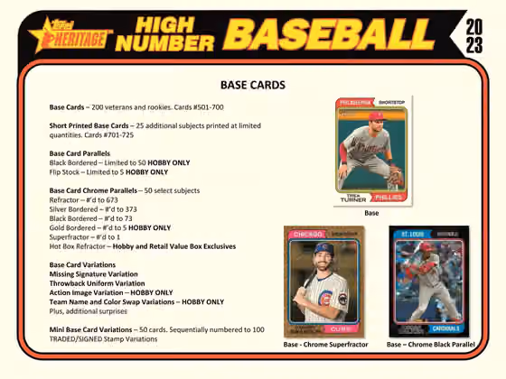 2023 Topps Heritage High Number Baseball MLB Hobby Box view 3