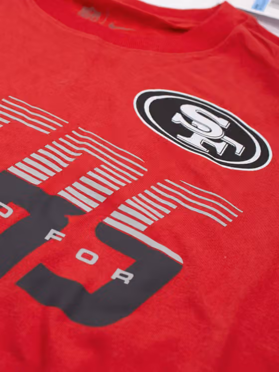 San Francisco 49ers 2026 NFL Sideline Team Issue Dri-Fit T-Shirt Red view 4