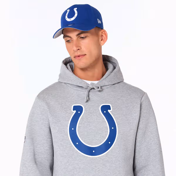 Indianapolis Colts Logo Hoodie NFL Sweatshirt Grey view 5