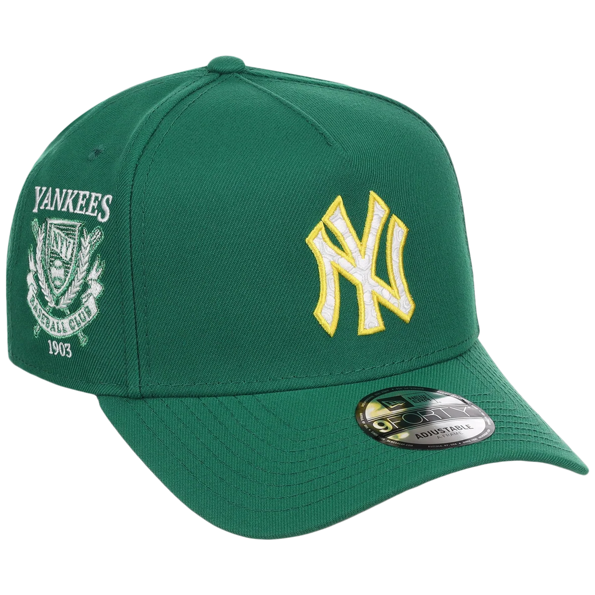 New York Yankees MLB Augusta Bloom New Era 9FORTY w/ Golf Pin front view