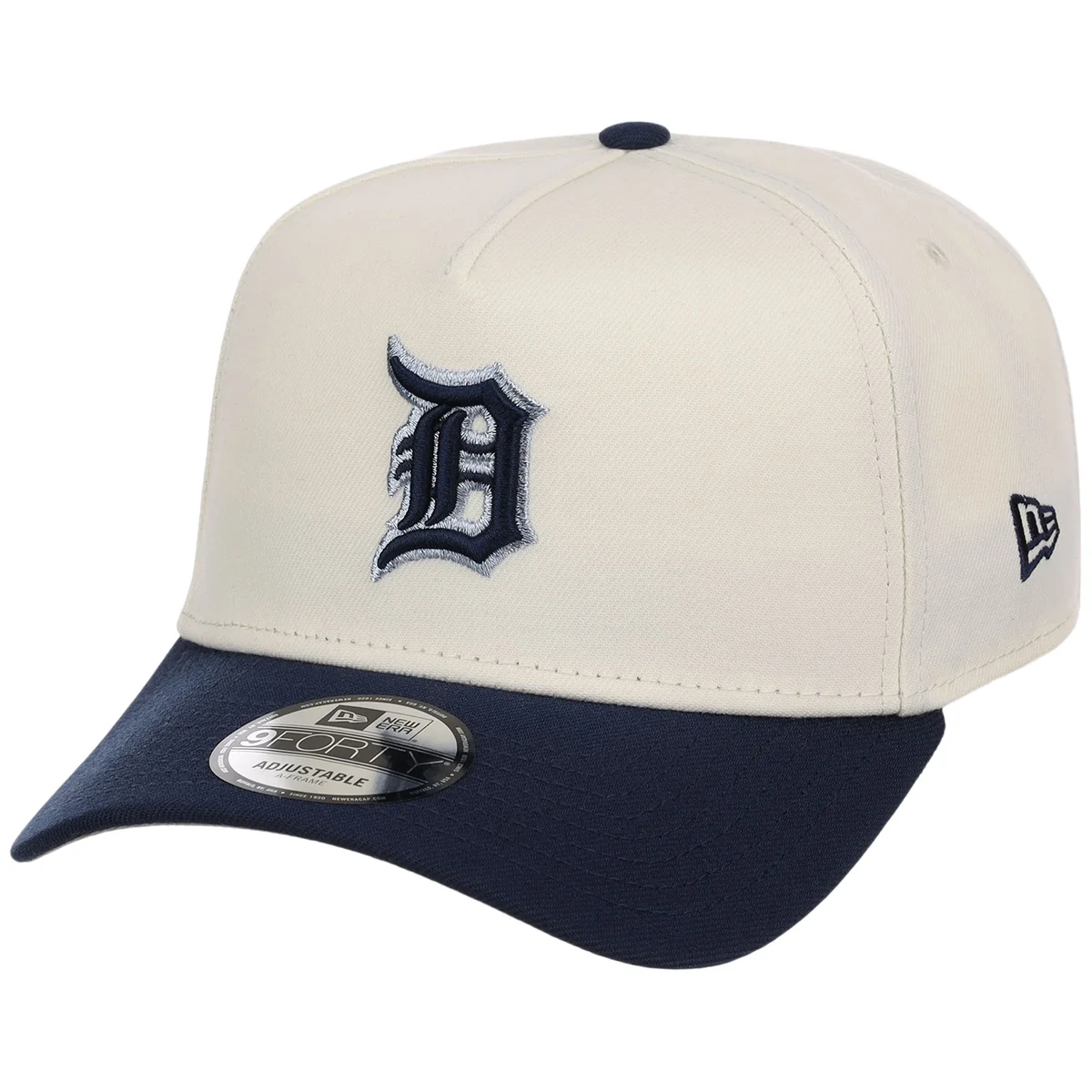 Detroit Tigers MLB Chrome x Navy FASHION CORE New Era 9FORTY A-Frame detail view