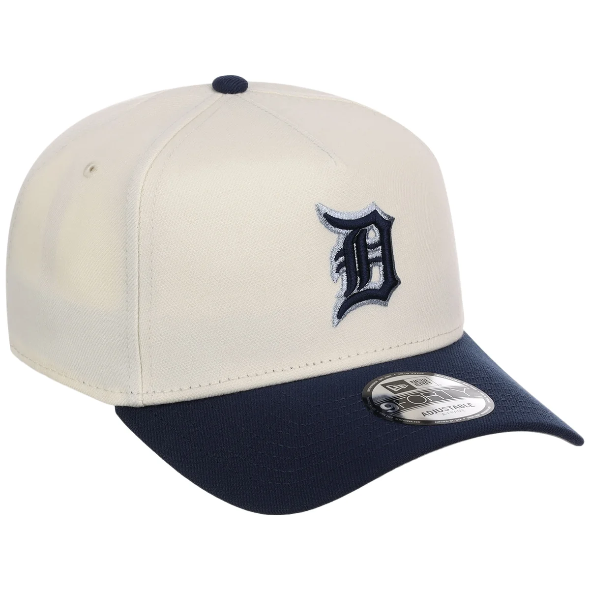 Detroit Tigers MLB Chrome x Navy FASHION CORE New Era 9FORTY A-Frame front view