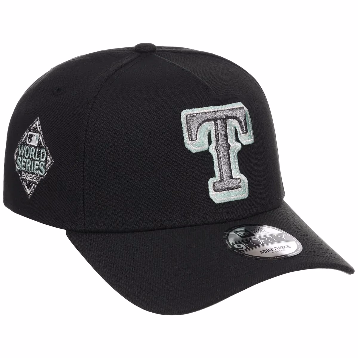 Texas Rangers MLB Alpine Snow New Era 9FORTY A-Frame front view