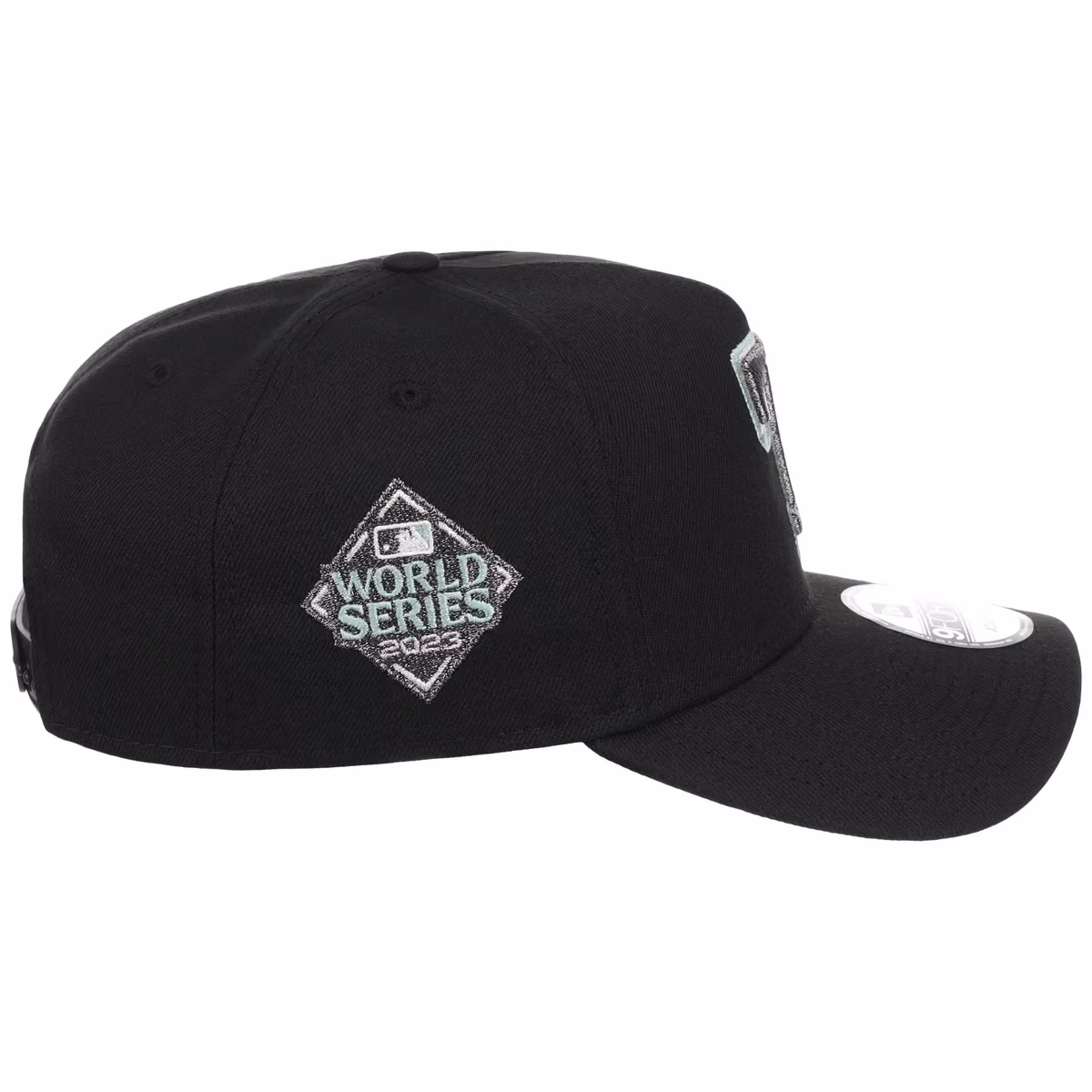 Texas Rangers MLB Alpine Snow New Era 9FORTY A-Frame detail view