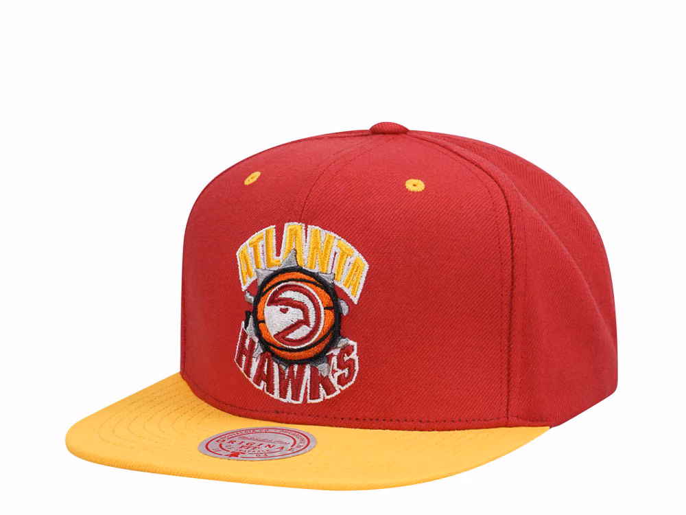 Mitchell & Ness Atlanta Hawks Breakthrough Two Tone Snapback Hat front