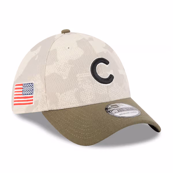 Chicago Cubs 2025 MLB Armed Forces New Era 39THIRTY Flex Cap product photo