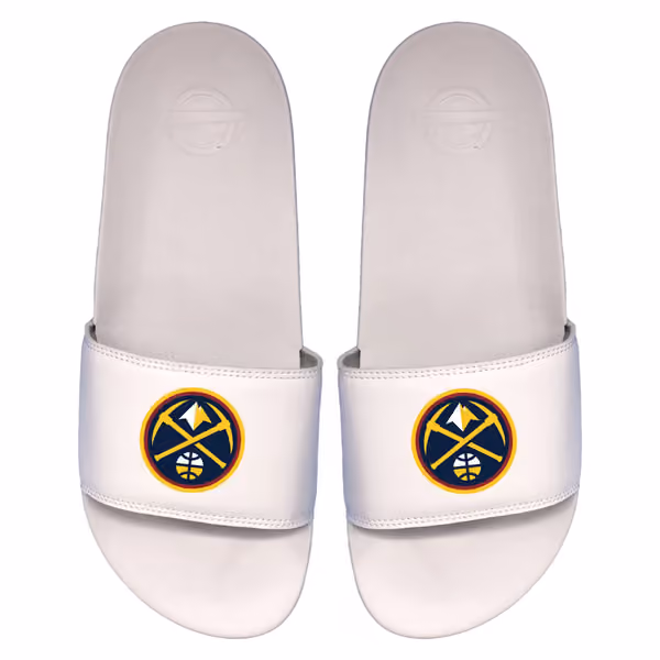 Denver Nuggets Primary Logo ISlide NBA Gel Slides White view 1