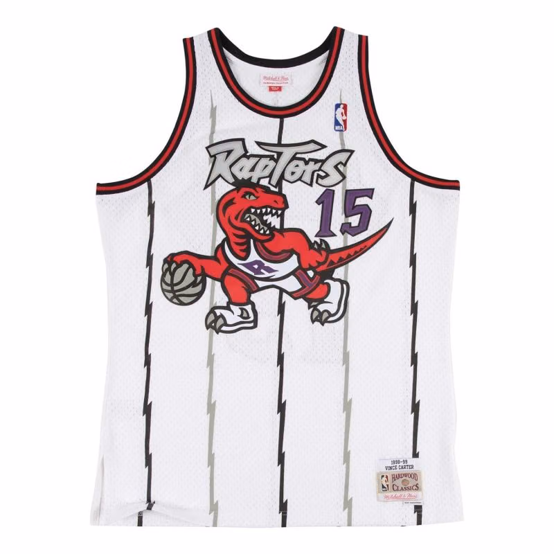 Vince Carter #15 Toronto Raptors 1998-99 Swingman NBA Jersey White view 1