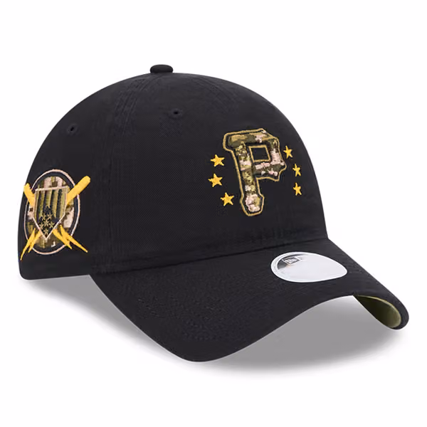 Pittsburgh Pirates 2024 MLB Armed Forces New Era Women's 9TWENTY Cap Black product photo