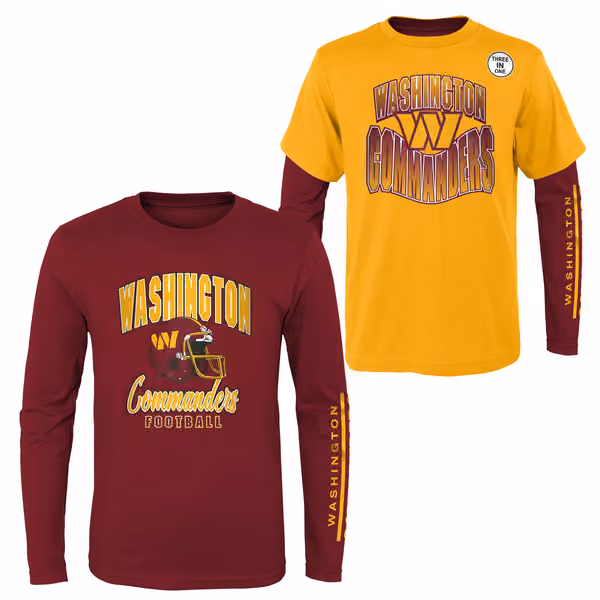 Washington Commanders Game Day 3-in-1 Combo NFL Shirt (YOUTH) view 1