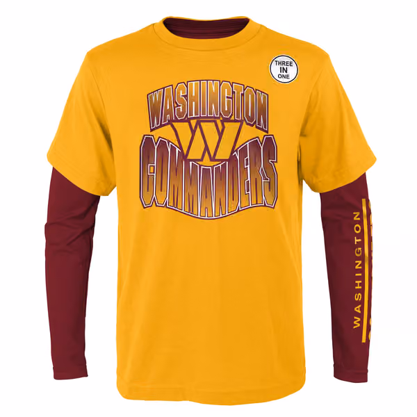 Washington Commanders Game Day 3-in-1 Combo NFL Shirt (YOUTH) view 2