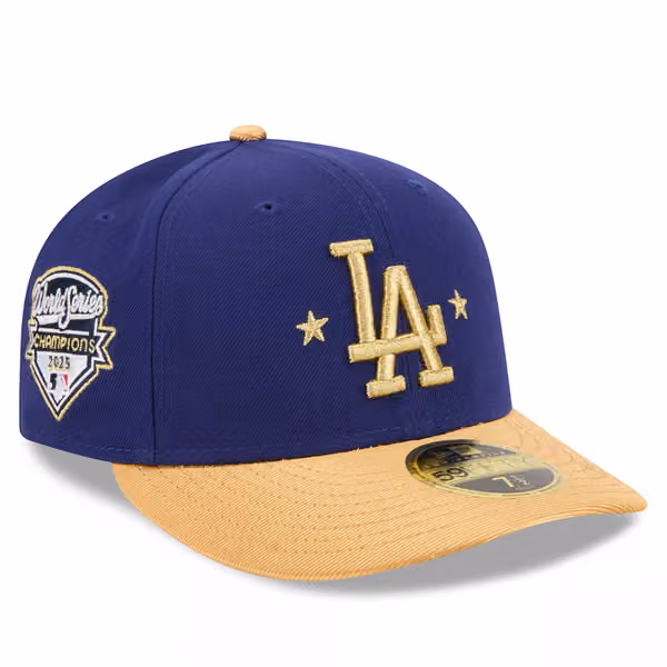 Los Angeles Dodgers Authentic Gold 2025 World Series Champions Low Profile 59FIFTY Fitted Cap product photo