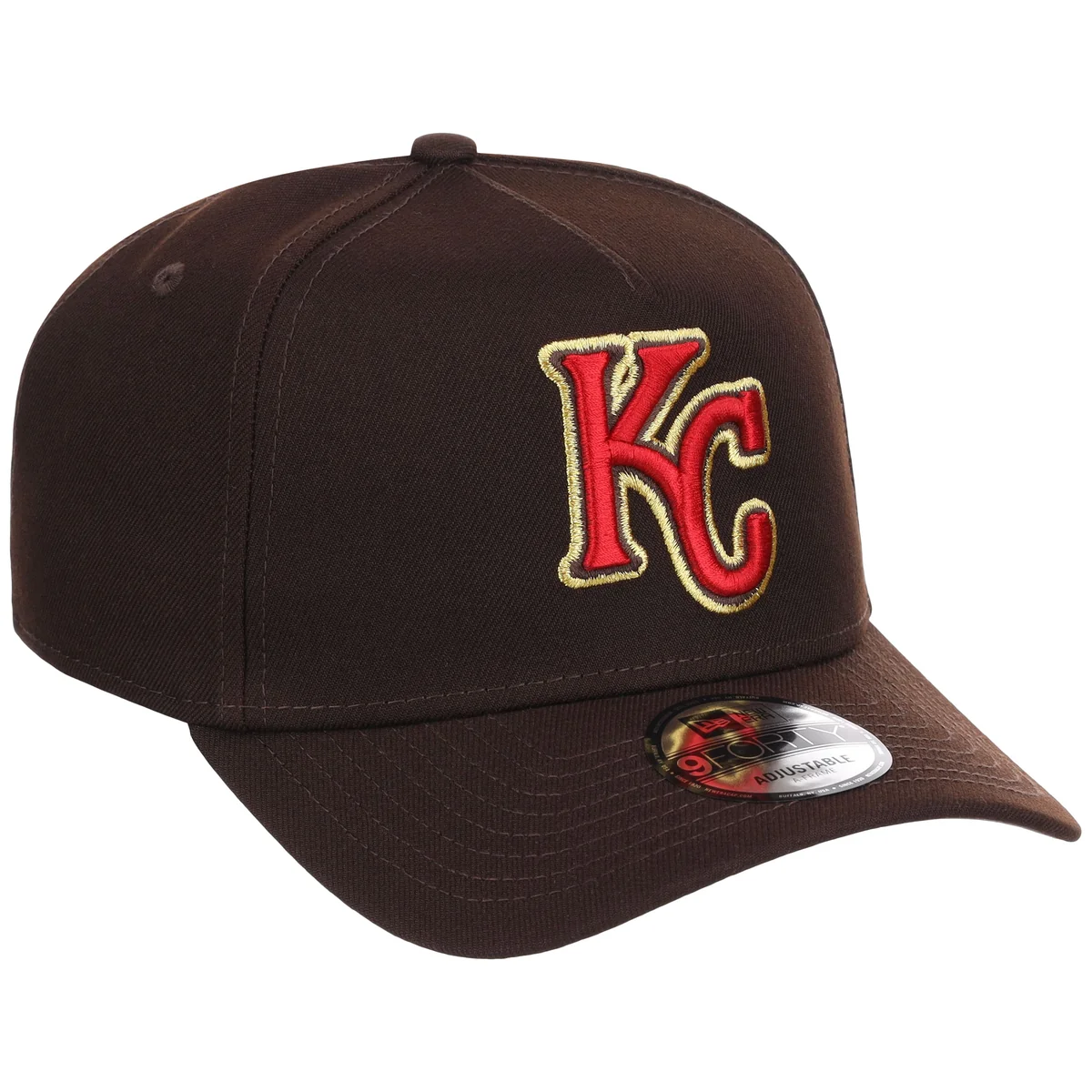 Kansas City Royals MLB Burnt Wood FASHION CORE New Era 9FORTY A-Frame front view