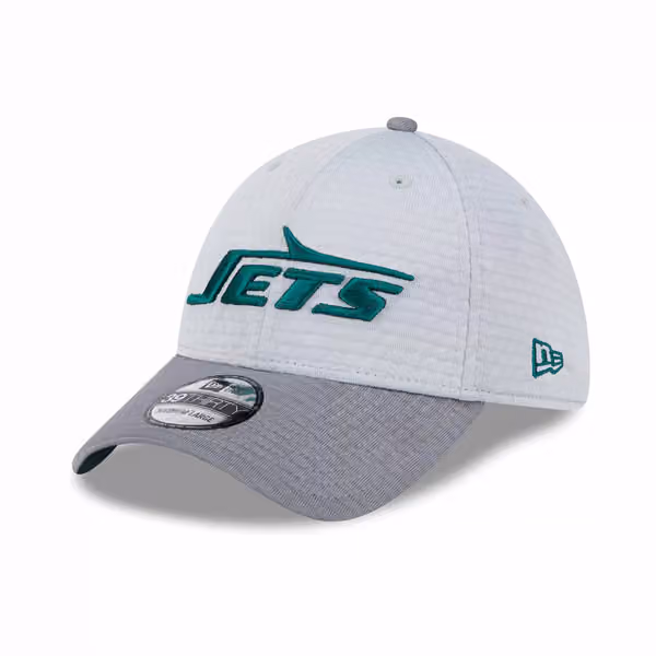 New York Jets 2024 NFL Training Camp New Era 39THIRTY Flex Cap Gray product photo