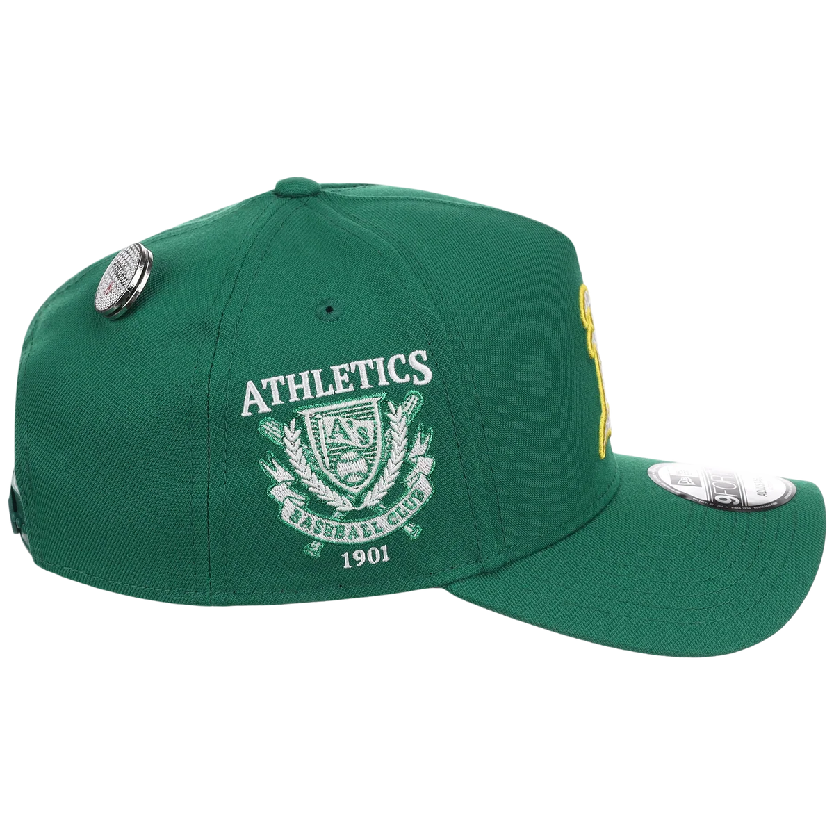 Oakland Athletics MLB Augusta Bloom New Era 9FORTY w/ Golf Pin detail view