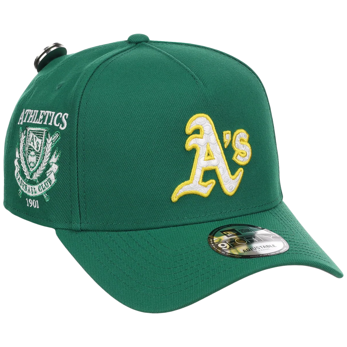 Oakland Athletics MLB Augusta Bloom New Era 9FORTY w/ Golf Pin front view
