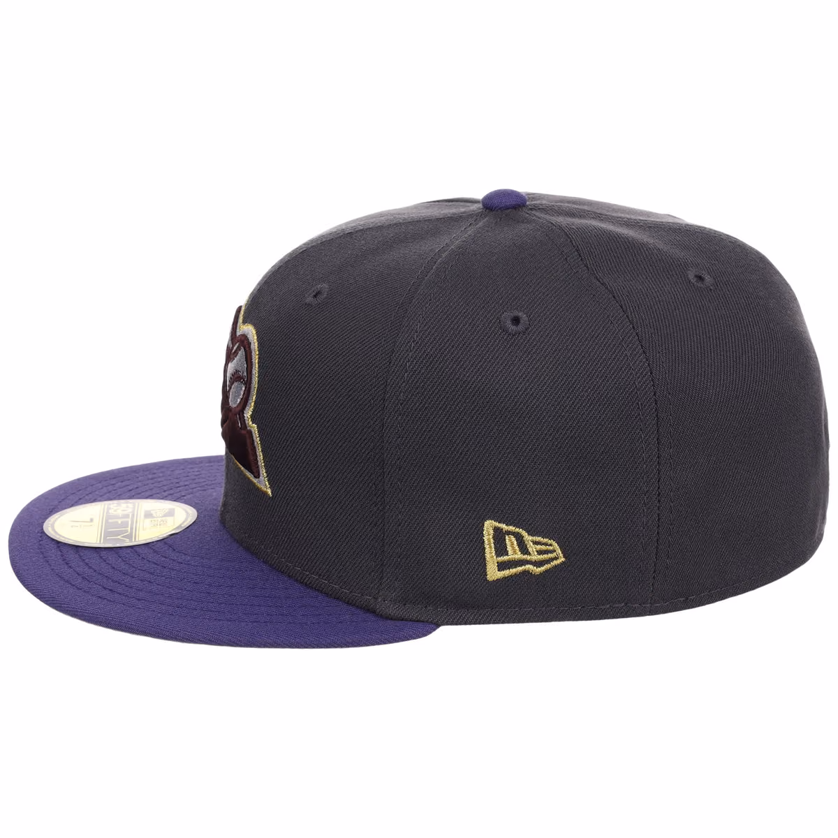 Colorado Rockies MLB Midnight Orchid New Era 59FIFTY detail view