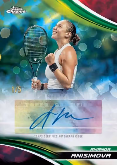2025 Topps Chrome Sapphire Edition Tennis Hobby Box view 4