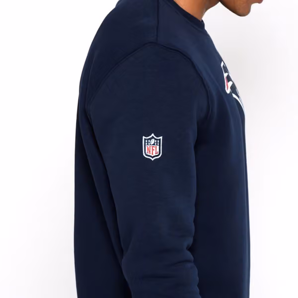 New England Patriots Logo Crewneck NFL Sweatshirt Navy view 3