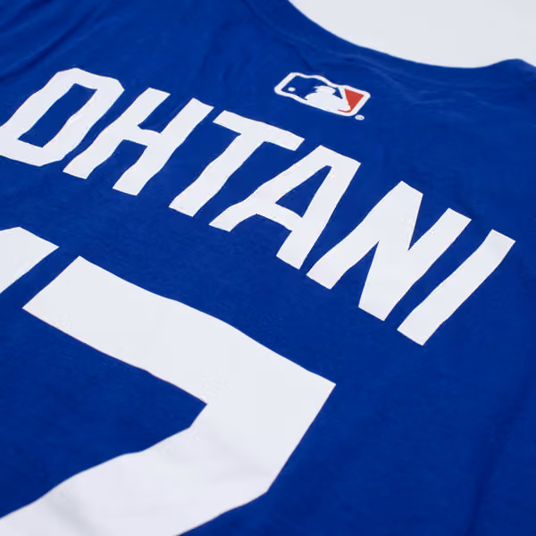 Shohei Ohtani #17 Los Angeles Dodgers Player MLB T-Shirt Blue view 5