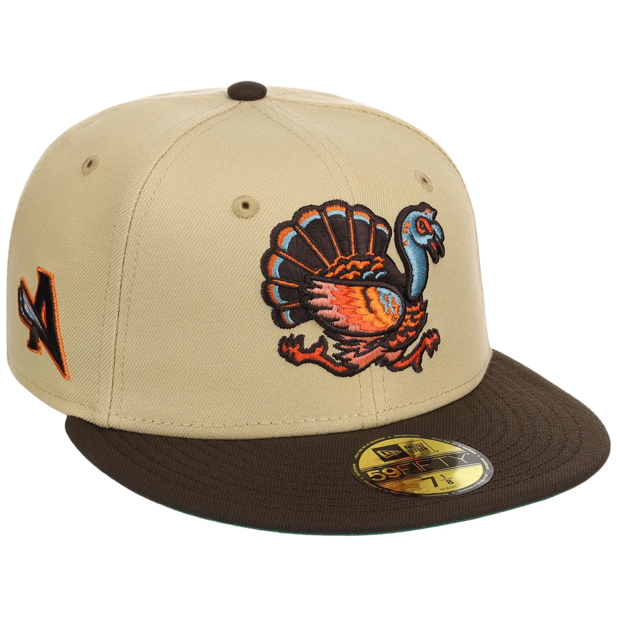 Augusta GreenJackets Fitted Feast New Era 59FIFTY 'Turkey' front view