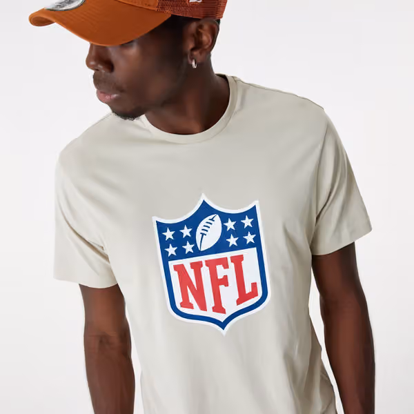 NFL Shield New Era Football T-Shirt Stone view 3