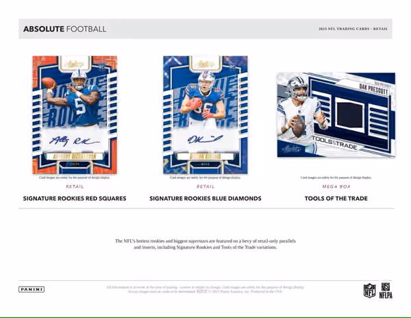 2023 Panini Absolute Football NFL Blaster Box view 3