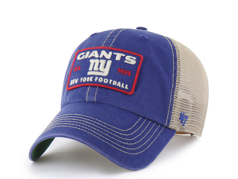 47 Brand New York Giants Washed Blue Clean Up Snapback Hat front