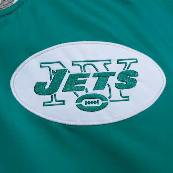 New York Jets Mitchell & Ness Heavyweight Satin NFL Jacket view 3