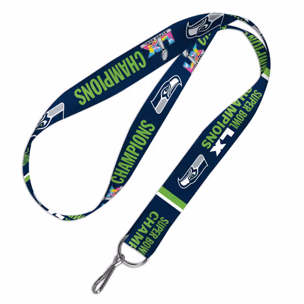Seattle Seahawks Super Bowl LX Champions Lanyard view 1