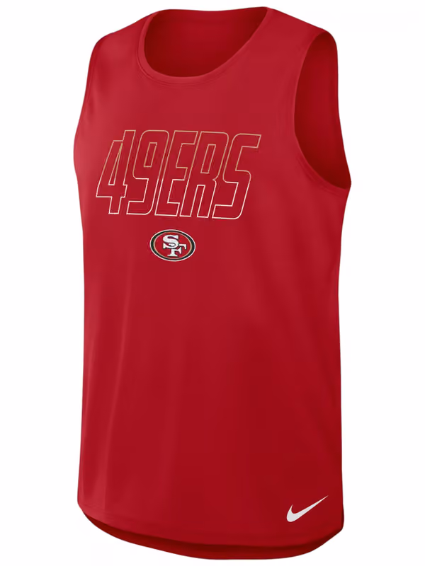 San Francisco 49ers Miler Dri-FIT NFL Muscle Tank Top Red view 1