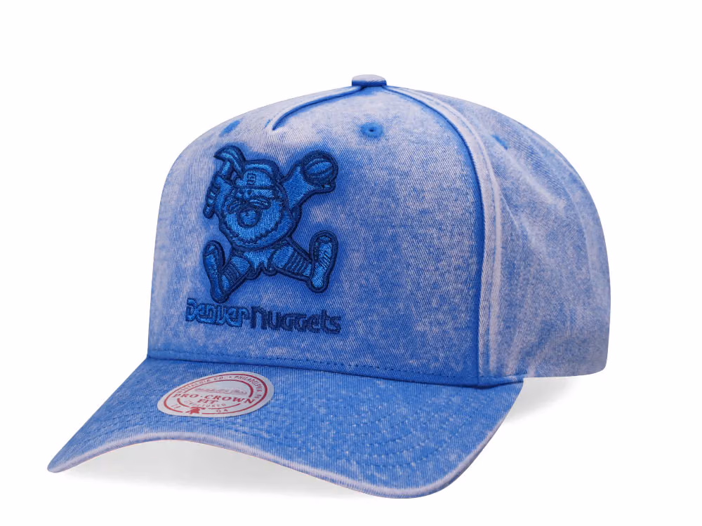 Mitchell & Ness Denver Nuggets Washed Out Vintage Pro Crown Fit Snapback Hat front