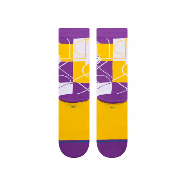 Los Angeles Lakers Zone Stance NBA Crew Socks view 3