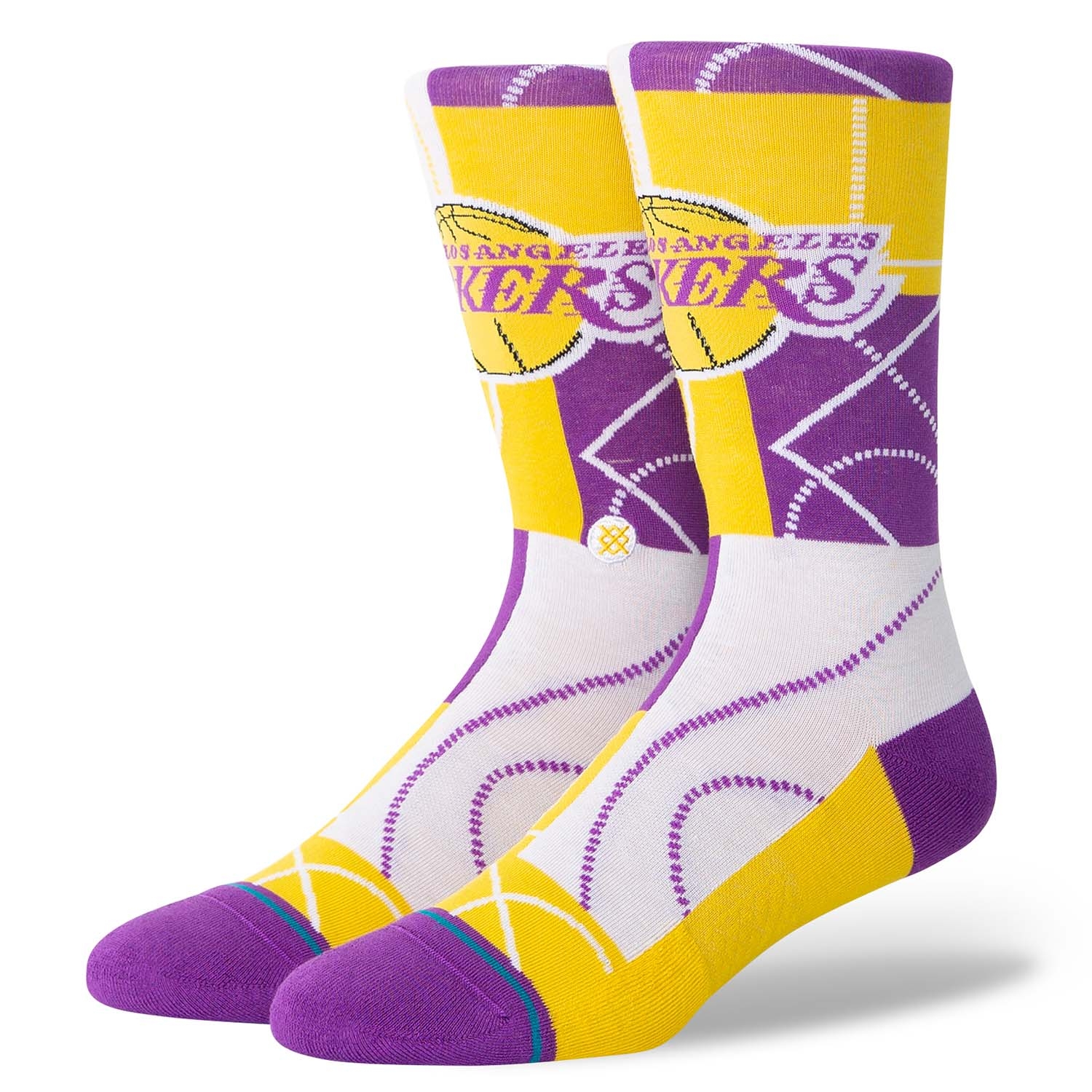 Los Angeles Lakers Zone Stance NBA Crew Socks view 1