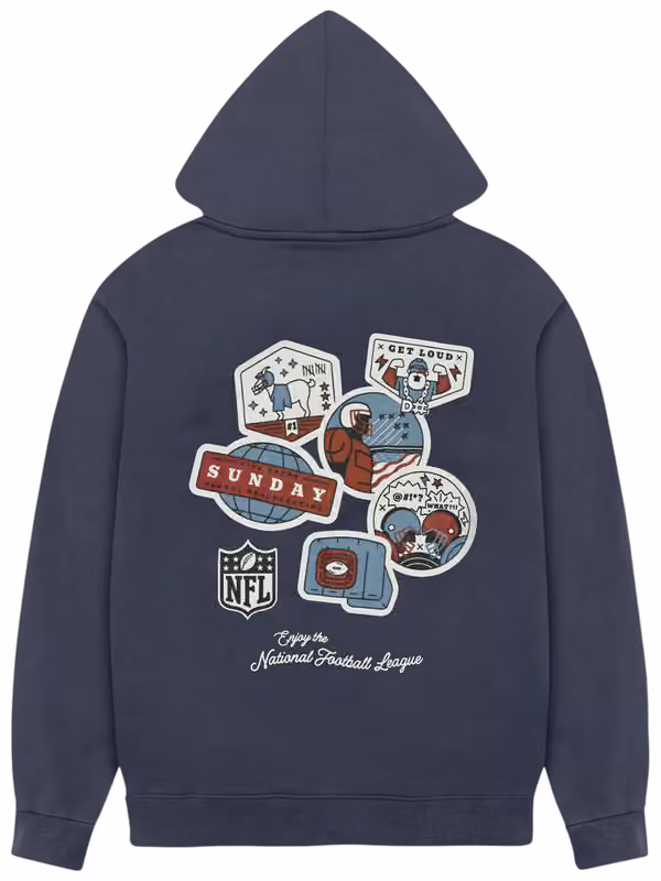 NFL Shield Core L&L '76 Boxer NFL Hoodie Navy view 2