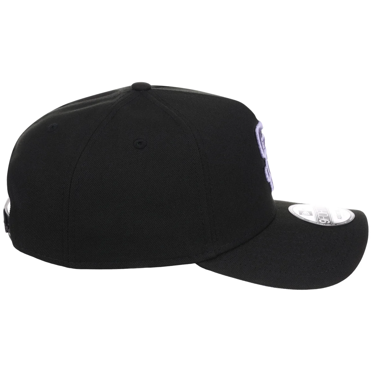 San Diego Padres MLB Black x Lavender FASHION CORE New Era 9FORTY A-Frame detail view