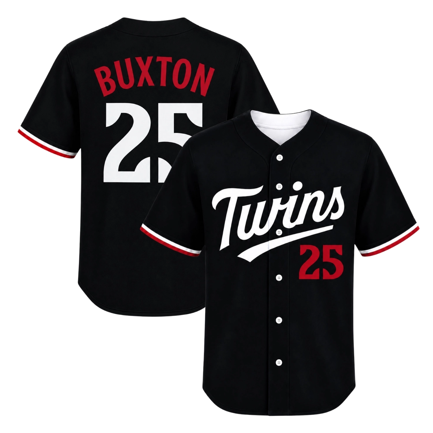 Byron Buxton Black Twins Jersey Outstanding MLB Style
