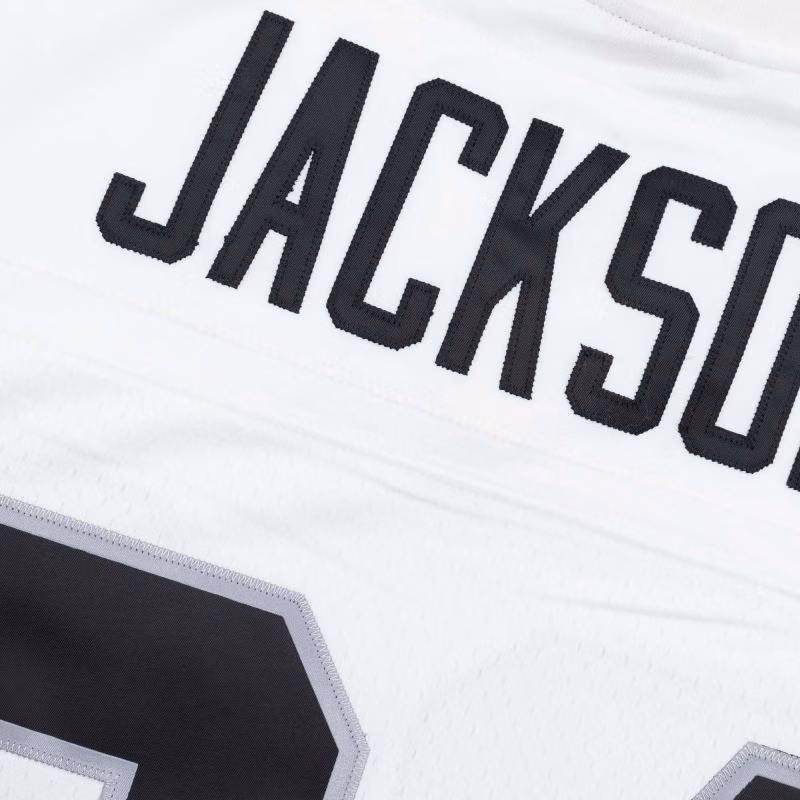 Bo Jackson #34 Los Angeles Raiders Mitchell & Ness Throwback NFL Jersey White view 5