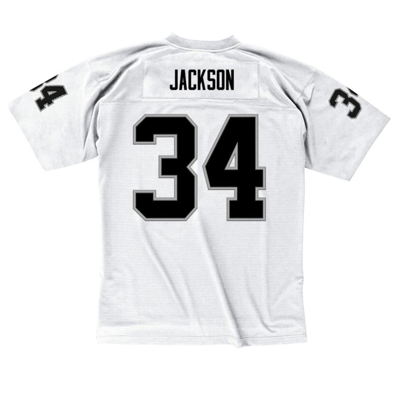 Bo Jackson #34 Los Angeles Raiders Mitchell & Ness Throwback NFL Jersey White view 2