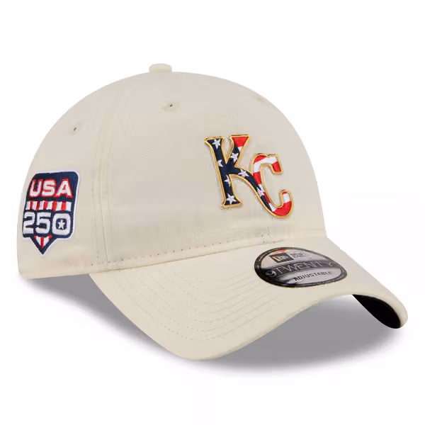 Kansas City Chiefs 4th of July USA 250 9TWENTY Adjustable Cap Cream product photo