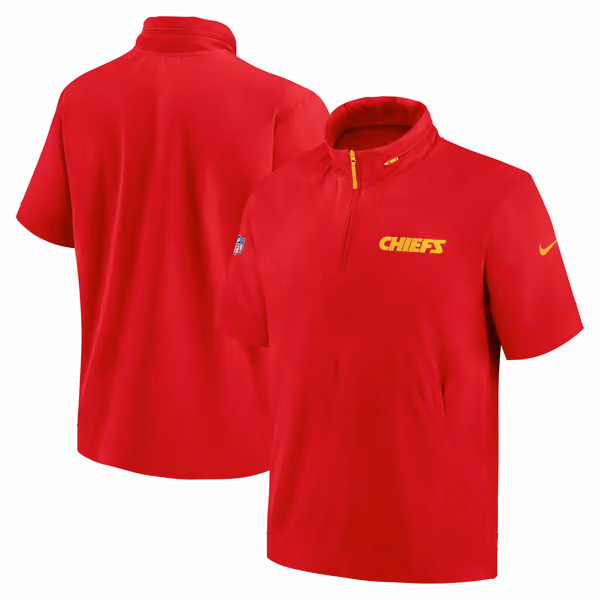 Kansas City Chiefs 2024 NFL Sideline Nike Lightweight Coach Jacket Red view 1